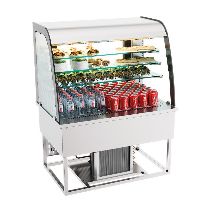 Drop-In Refrigerated Display Case - 140L CombiSteel - Ideal for catering