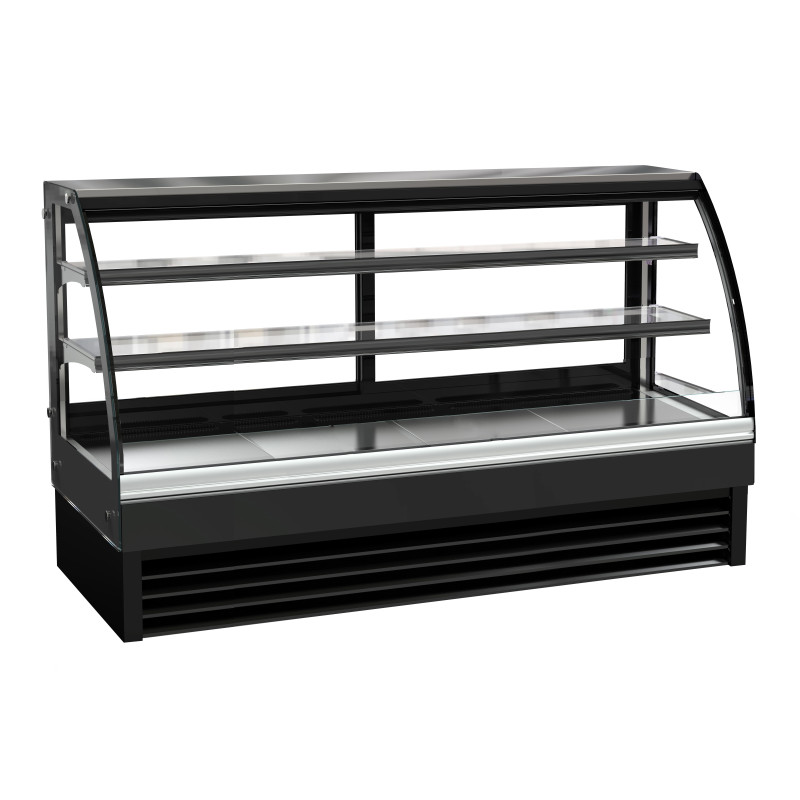 Koelvitrine met positieve temperatuur, gebogen, CombiSteel 400 L - Elegant en prestatiegericht