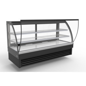 Positieve Koelvitrine Gebogen - 400 L - CombiSteel