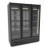 Black Upright Refrigerator - 2 Glass Doors - 1555 L - CombiSteel