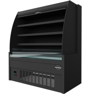 Kühlschrank Vitrine CombiSteel - 440 L Schwarz mit LED