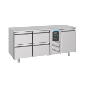 Professional Positive Refrigerated Table - 1 Door, 4 Drawers, 474 L - CombiSteel