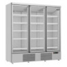 Positive Refrigerated Display in Stainless Steel - 3 Glass Doors - 1530 L