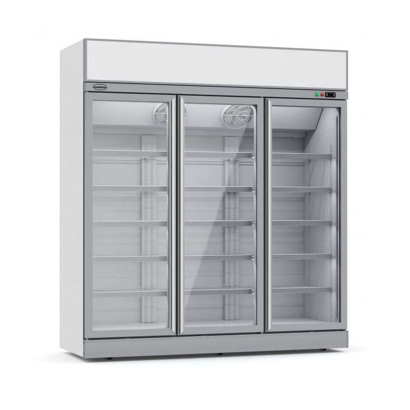 Positive Refrigerated Display Case 3 Glass Doors - 1530 L CombiSteel