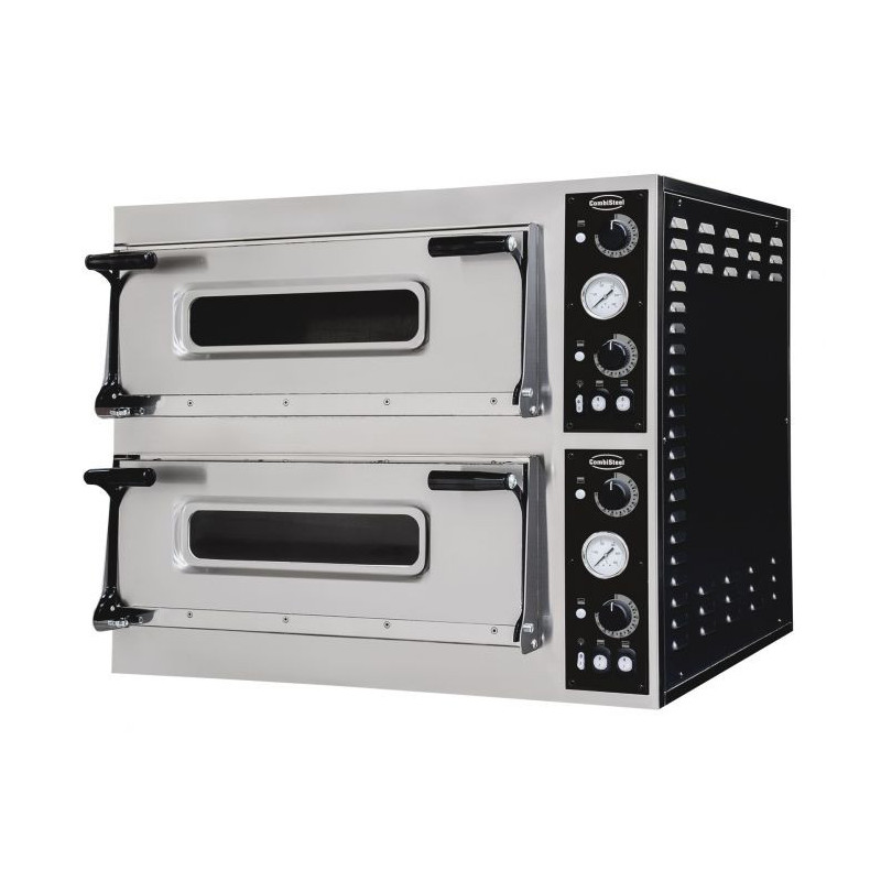 Professionele Pizzaoven Dubbele Kamer - 2 x 4 Pizza's - 400 V - CombiSteel