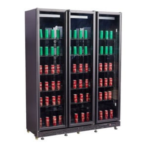 Professional refrigerated display case with 3 glass doors - CombiSteel 1200L