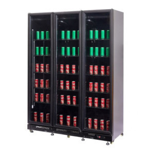 Positieve Koelvitrine met 3 Glazen Deuren - 1200 L - CombiSteel
