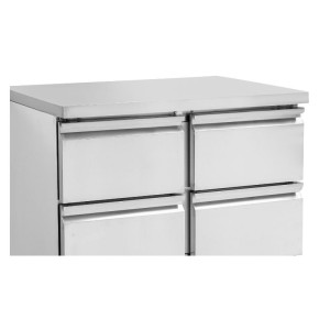 Positive Refrigerated Table - 4 Drawers GN 1/2 - Dynasteel