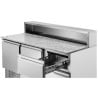 Gekoelde Pizzameubel Dak Inox 8 x GN1/6 - 2 Deuren en 2 Laden - Dynasteel