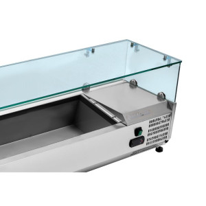 Refrigerated Glass Saladette 6 x GN 1/4 Dynasteel: Optimal organization in the kitchen