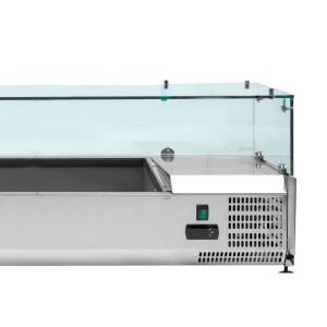 Saladette Gekühlt Verglast GN 1/3 und 1/2 - Dynasteel Effizient