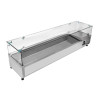 Refrigerated Glass Countertop Saladette - 7 x GN 1/3 - Dynasteel