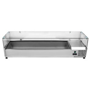 Refrigerated Glass Countertop Saladette - 7 x GN 1/3 Dynasteel: Performance and Practicality