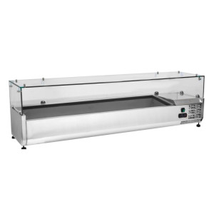Glazen Koelwerkbank voor Salades - 8 x GN 1/3 - Dynasteel