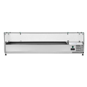 Glazen Koelwerkbank voor Salades - 8 x GN 1/3 - Dynasteel