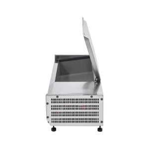 Saladette Koelkast om te Plaatsen Deksel Inox - 3 x GN 1/3 + 1 x GN 1/2 - Dynasteel