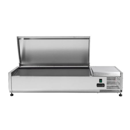 Saladette Koelkast om te Plaatsen Deksel Inox - 3 x GN 1/3 + 1 x GN 1/2 - Dynasteel