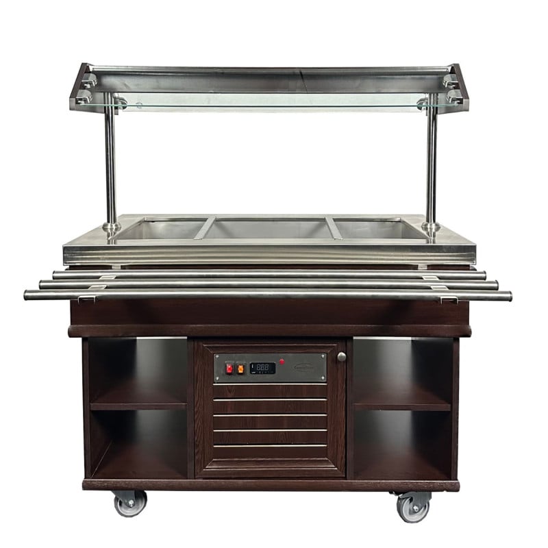 Buffet Warm CombiSteel - Roestvrij Staal GN 1/1 & LED Verlichting