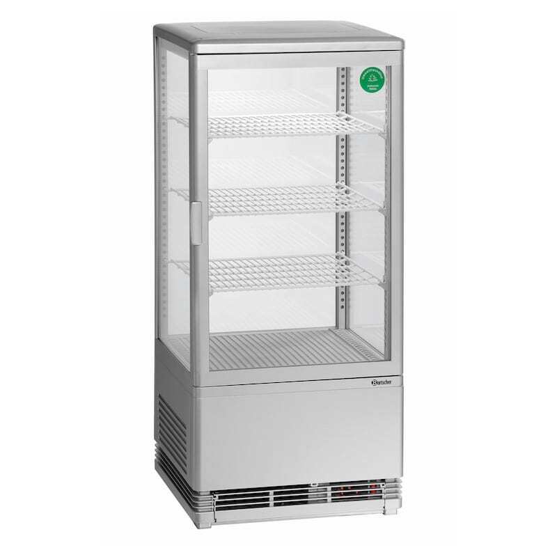 Mini Professionele Koelvitrine Bartscher - 78 L Zilver