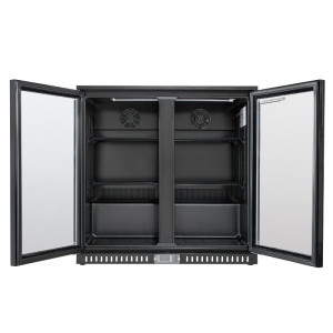 Rückkühlschrank 209 L 2 Glastüren — Belüftet