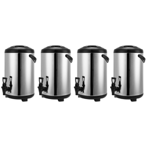 Set mit 4 Isolierten Getränkespendern - 9 Liter | Dynasteel