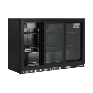 Skinplate Refrigerated Back Bar - 3 Sliding Glass Doors - 328 L - Dynasteel