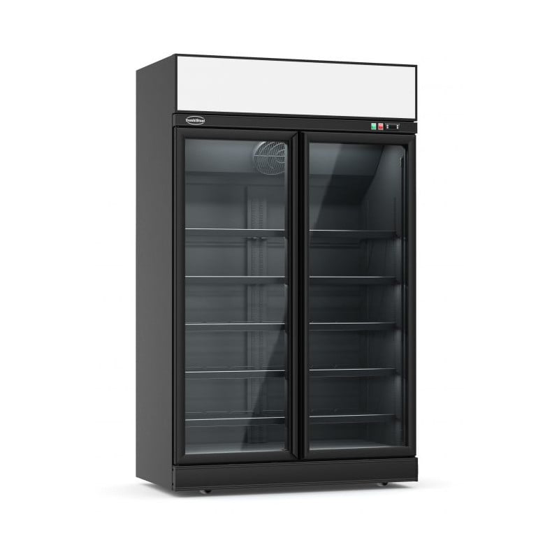 Congélateur à 2 Portes Vitrées Noir - 960 L - CombiSteel