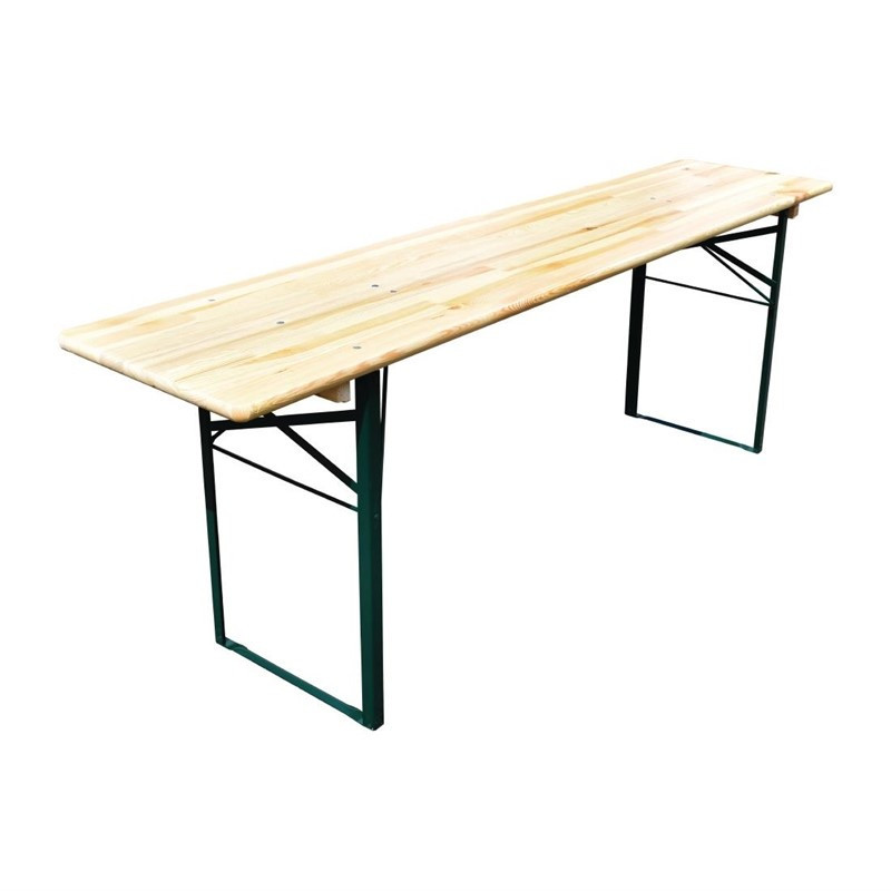 Opklapbare tafel in sparrenhout 220 x 50cm - FourniResto - Fourniresto