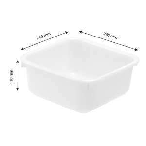 Vierkante Kom - 4,5L - Wit - Gilac