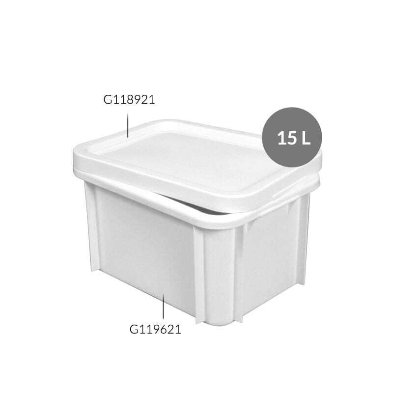 Rechthoekige Bak 15 L Wit