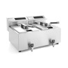 Profi Line fryer with digital drain tap - 2 x 8 l - Brand HENDI - Fourniresto