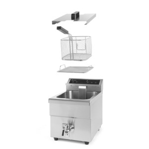 Induction Fryer with Drain Tap - 8 L