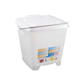Vierkante Emmer 12 L + Witte Waterdichte Deksel - Gilac