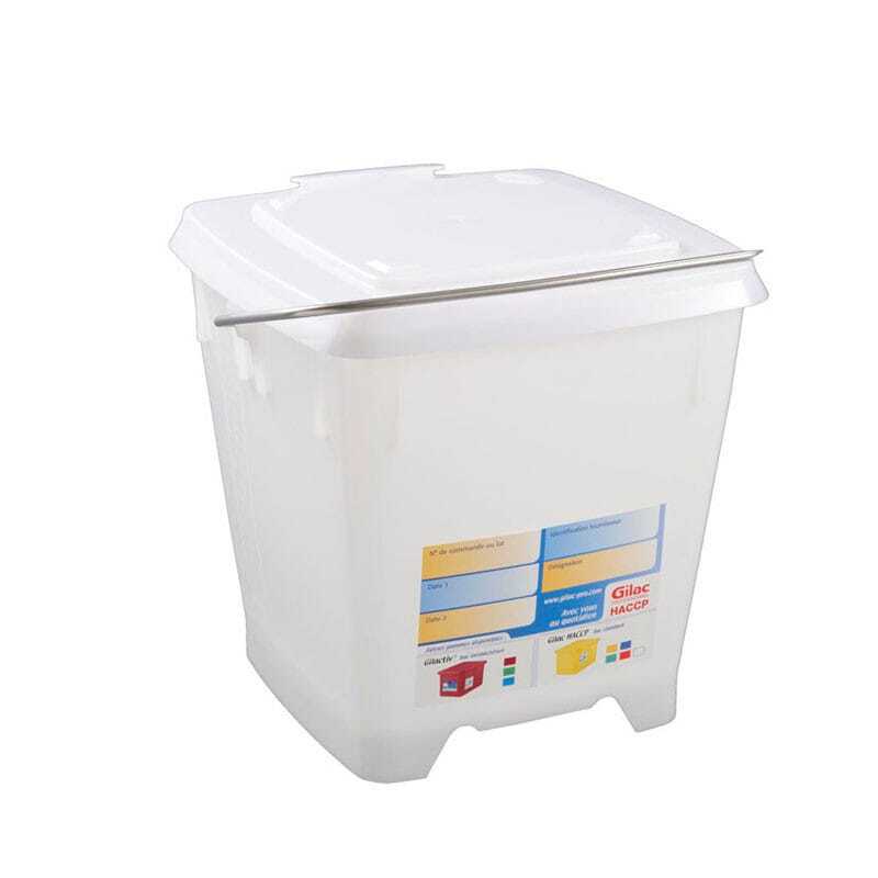 Square Bucket 12 L + White Watertight Lid - Gilac