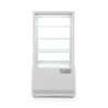 White Refrigerated Display Case with 4 Glass Sides - 68 liters