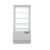 White Refrigerated Display Case with 4 Glass Sides - 78 liters