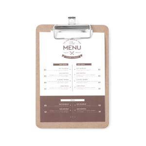 Menu Clipboard - 125 x 180 mm