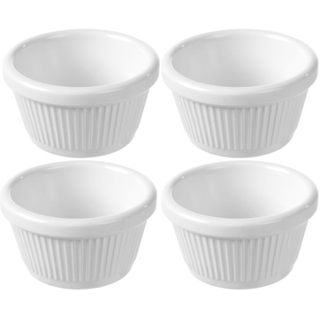 Geribbeld Melamine Ramekin 50 ml - Set van 4