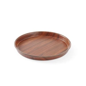 Plateau Woodform Rond à Bord Haut - 420 mm de Diamètre - Marque HENDI