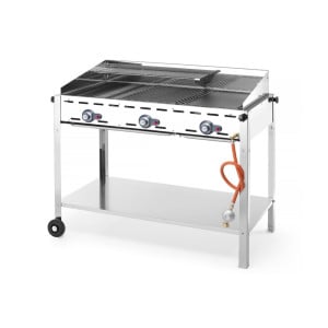 Professionele Gasbarbecue Green Fire - 3 branders - HENDI