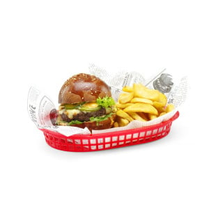 Service Fast-Food Mandje - Rood - Set van 6 - Hendi