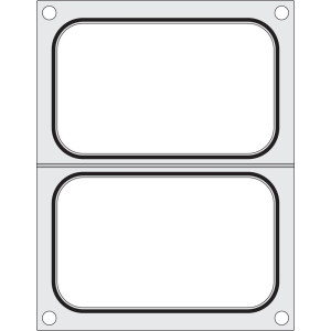 Afdichtingsmat voor handsealer - 2 compartimenten 178 x 113 mm - Hendi