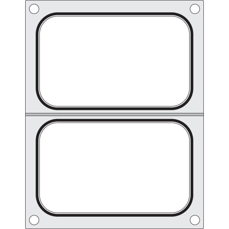 Afdichtingsmat voor handsealer - 2 compartimenten 178 x 113 mm - Hendi