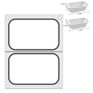 Afdichtingsmat voor handsealer - 2 compartimenten 178 x 113 mm - Hendi