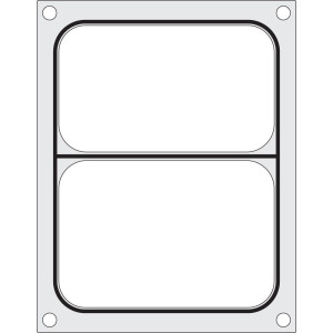 Dichtungsmatrix für manuelle Versiegelungsmaschine - 2 Fächer - Hendi