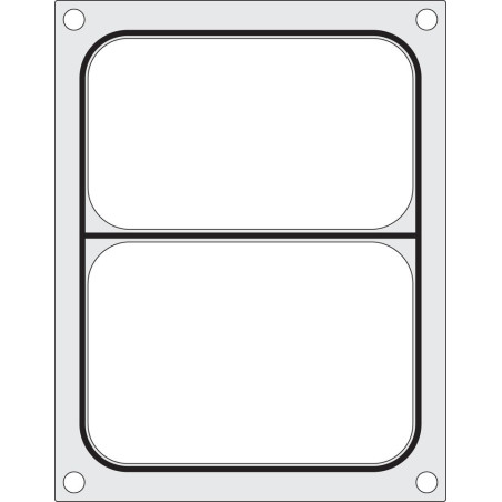 Afdichtingsmat voor handsealer - 2 compartimenten - Hendi