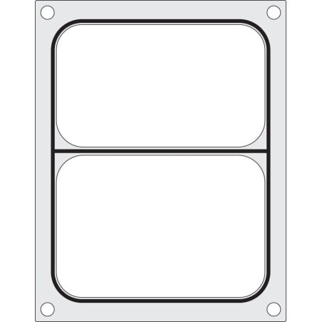 Dichtungsmatrix für manuelle Versiegelungsmaschine - 2 Fächer - Hendi