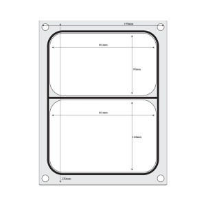 Afdichtingsmat voor handsealer - 2 compartimenten - Hendi