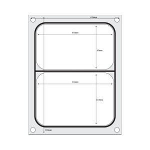 Sealing Matrix for Manual Sealer - 2 Compartments - Hendi