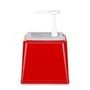 Sausdispenser met pomp - Rood - 2,5 L - Hendi